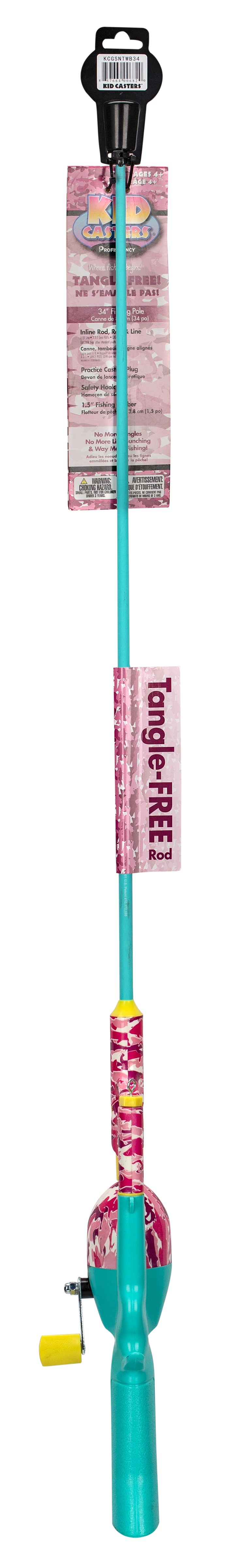 anti tangle fishing poles and Kid Casters Blue Camo No Combo with Bobber, Practice Casting Plug Sports & Outdoors kids learn to love fishing quickly Kid Casters Pink Tangle-Free Fishing
