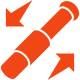 Telescopic rod icon