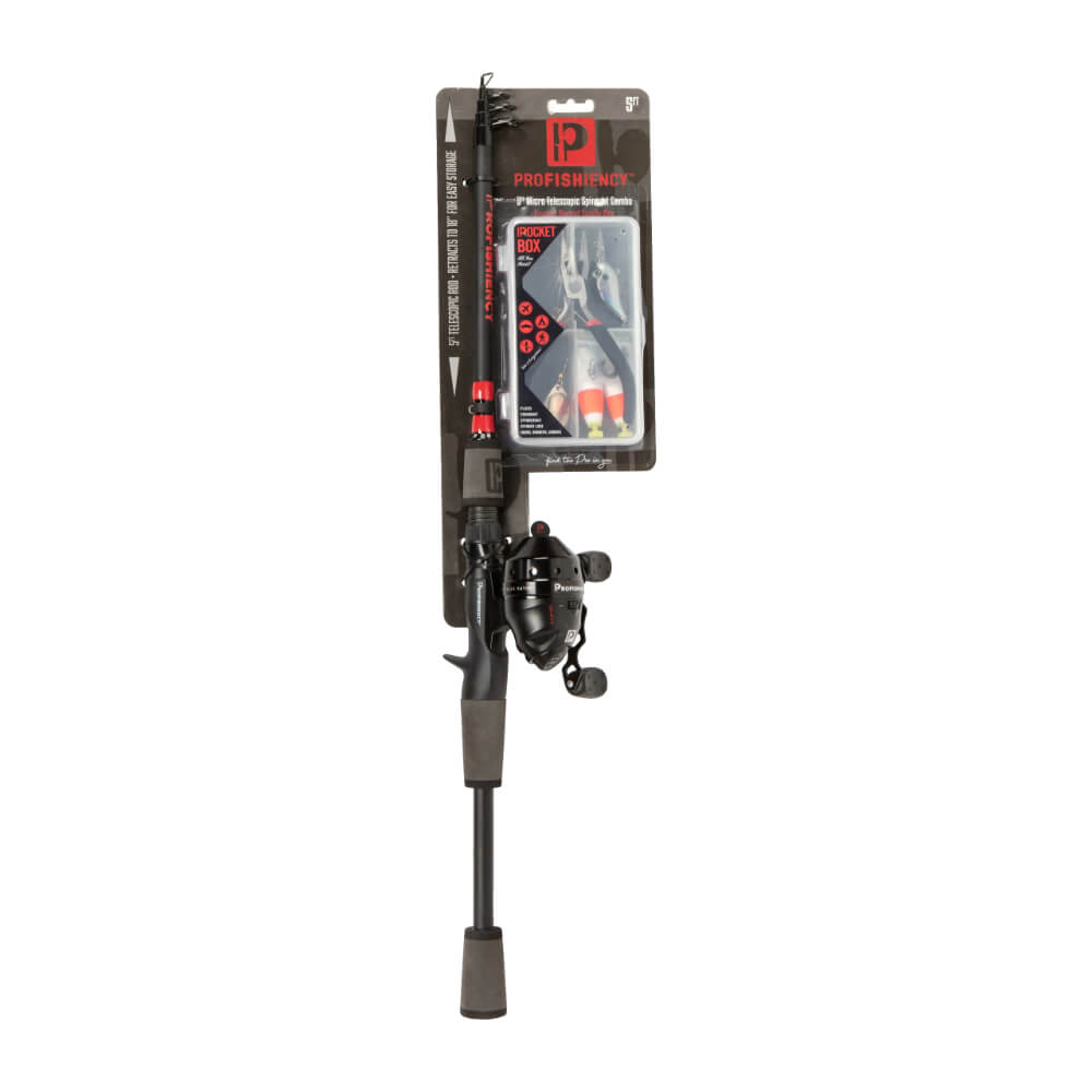 5' Micro Telescopic Spincast Combo with Pocket Tackle Box