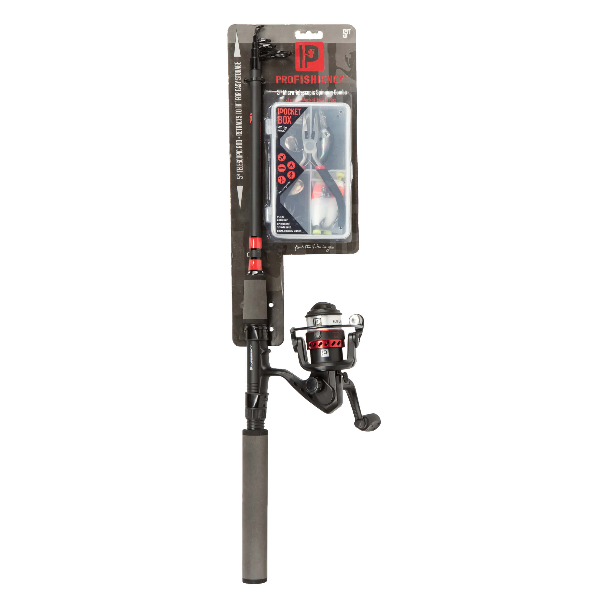 5' Micro Telescopic Spinning Combo with Pocket Tackle Box