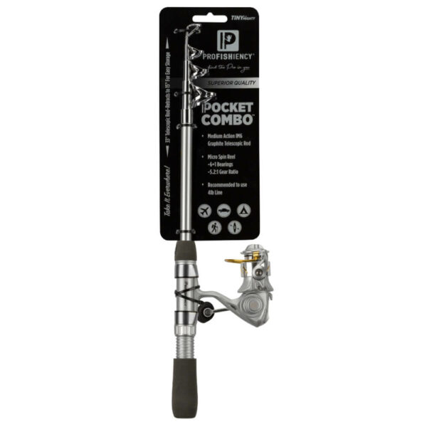Profishiency Pocket Combo Rod And Reel 20 Inch Telescopic Rod New Fishing  Pole